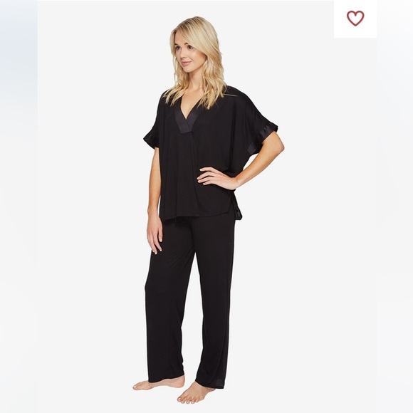 NEW NATORI CONGO DOLMAN KIMONO BLACK 2PC PJ SET - Picture 8 of 14